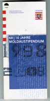 68 | 10 Jahre Moldaustipendium. 1998 / 2008. 
  Herausgeber: Hessisches Ministerium für Wissenschaft und Kunst. 2008   (PDF 31.2 MB, Auszug 4 Seiten [7-10], deutsch)