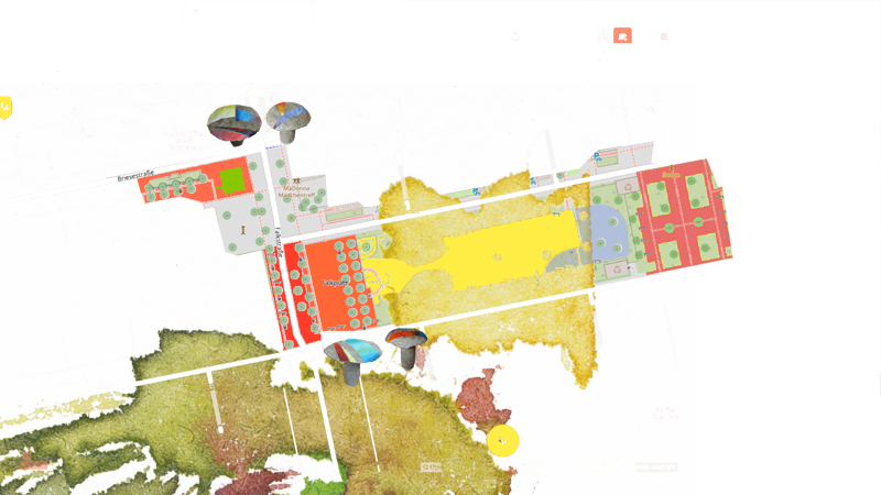 Künstlerischer Stadtplan der Rollbergsiedlung (Kirsten Kötter)