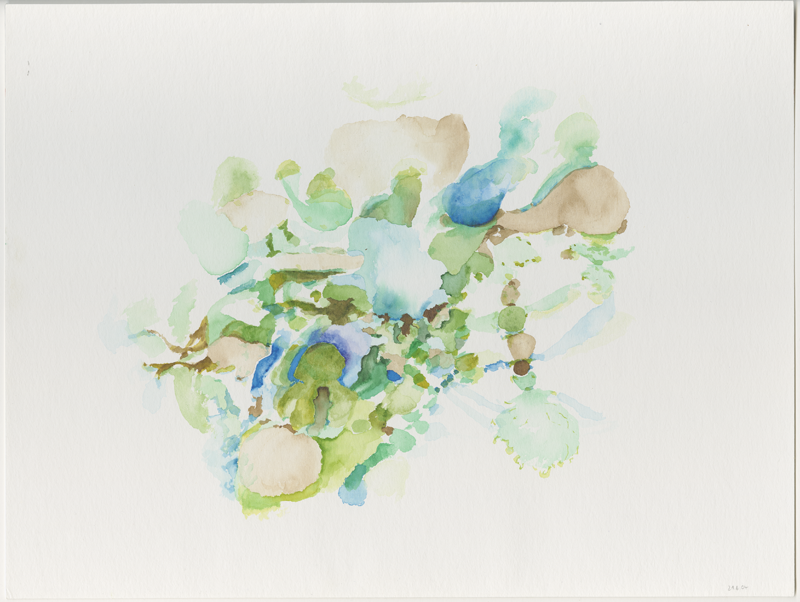 Kirsten Kötter: Site-specific research Miquelanlage, Frankfurt am Main, 21.06.2004, watercolour 30 x 40 cm