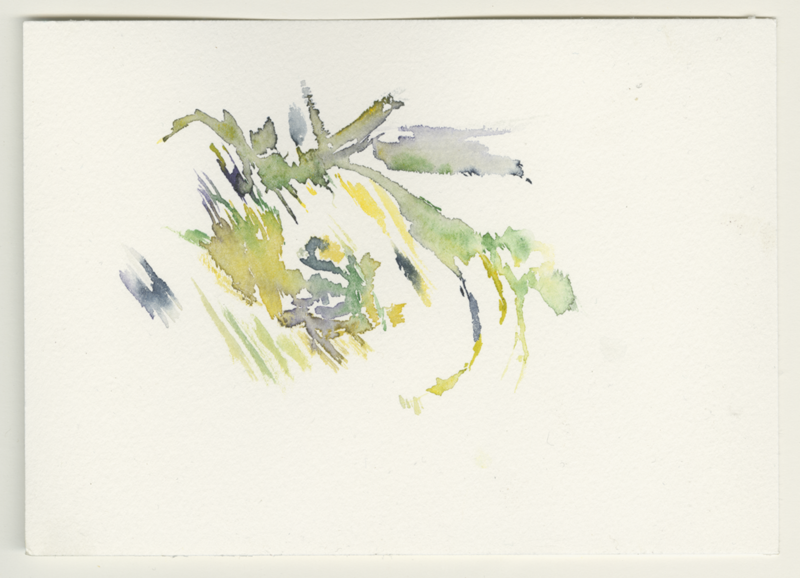 2022-01-23_budenheim-deich-n-krappen-furt, watercolour, 12 × 17 cm (Kirsten Kötter)