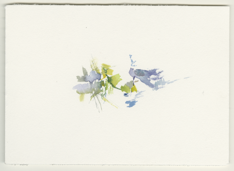 2022-03-20_essenheim-feld, watercolour, 12 × 17 cm (Kirsten Kötter)