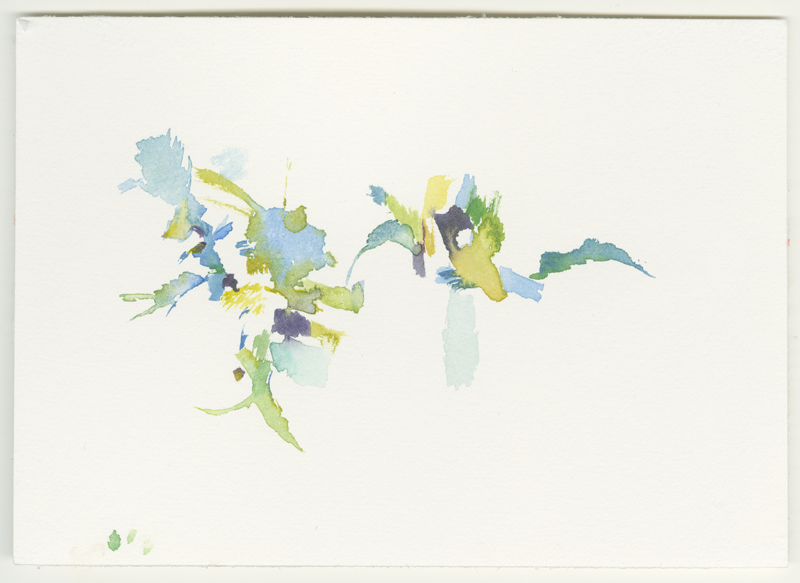 2022-04-20_rhein-wiese-baum-bornich, watercolour, 12 × 17 cm (Kirsten Kötter)