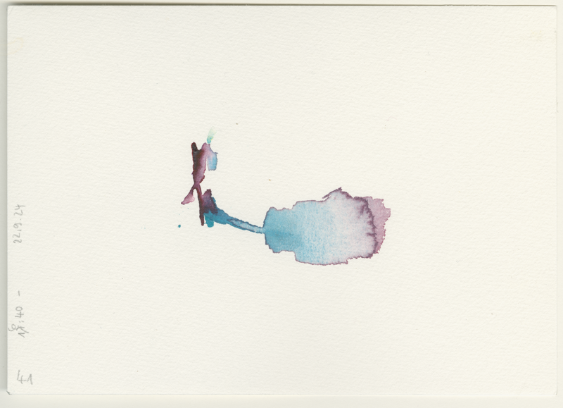 2024-09-22_malathon_41, watercolour, 12 × 17 cm (Kirsten Kötter)