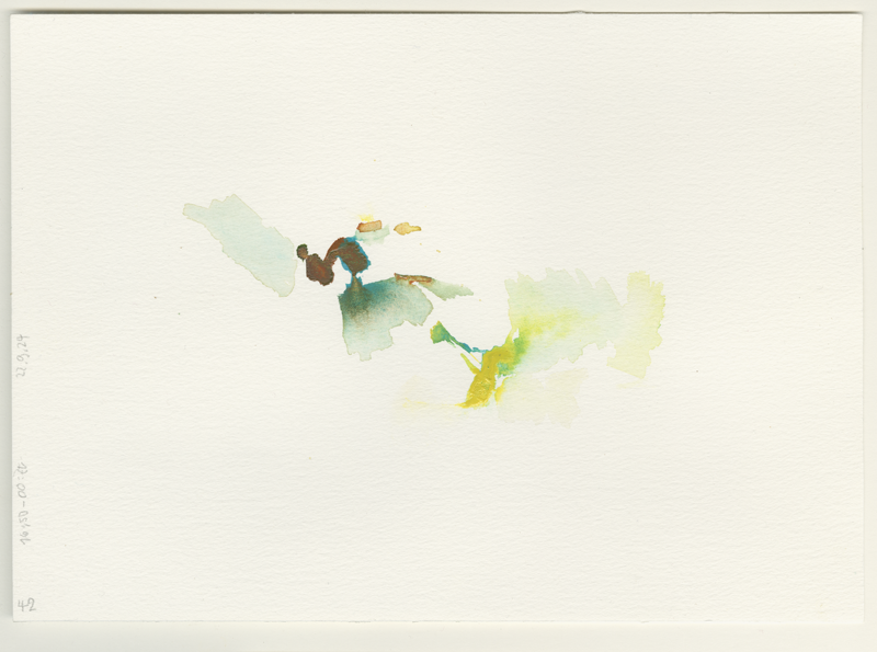 2024-09-22_malathon_42, watercolour, 17 × 24 cm (Kirsten Kötter)